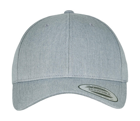 Flexfit Curved Classic Snapback, Heather Grey, One Size bedrucken, Art.-Nr. 328681230