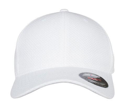 Flexfit Flexfit 3D Hexagon Jersey Cap, White, S/M bedrucken, Art.-Nr. 330680001