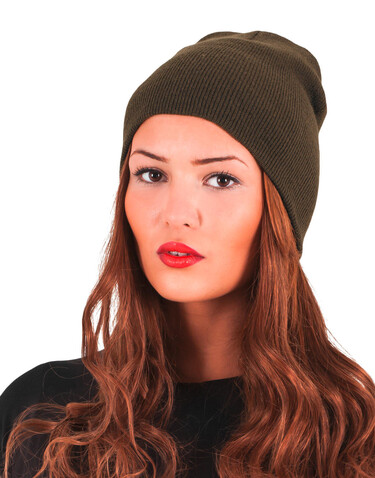 Flexfit Knit Beanie, Olive, One Size bedrucken, Art.-Nr. 341685300