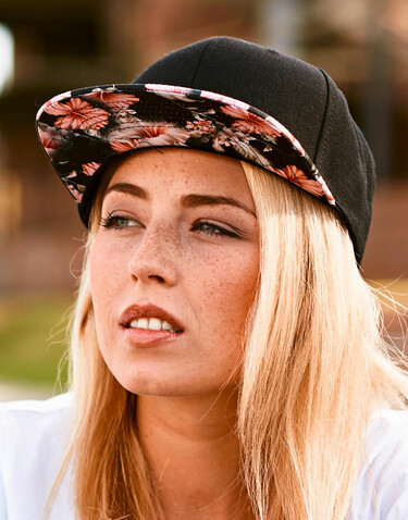 Flexfit Floral Snapback, Red, One Size bedrucken, Art.-Nr. 342684000