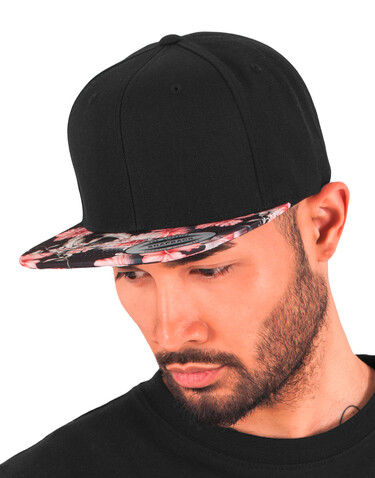 Flexfit Floral Snapback, Red, One Size bedrucken, Art.-Nr. 342684000