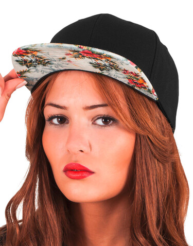 Flexfit Floral Snapback, Red, One Size bedrucken, Art.-Nr. 342684000