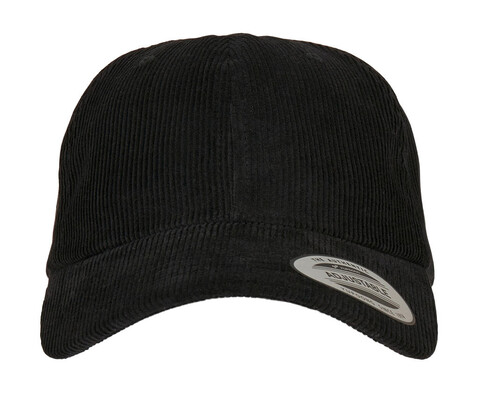 Flexfit Low Profile Corduroy Dad Cap, Black, One Size bedrucken, Art.-Nr. 363681010