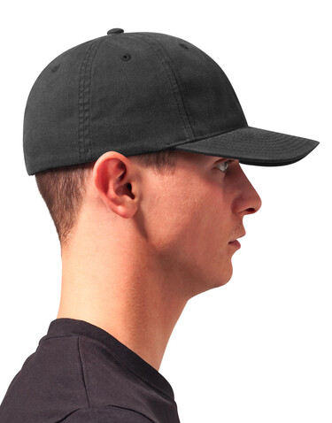 Flexfit Flexfit Garment Washed Cotton Dad Hat, Black, S/M bedrucken, Art.-Nr. 365681011