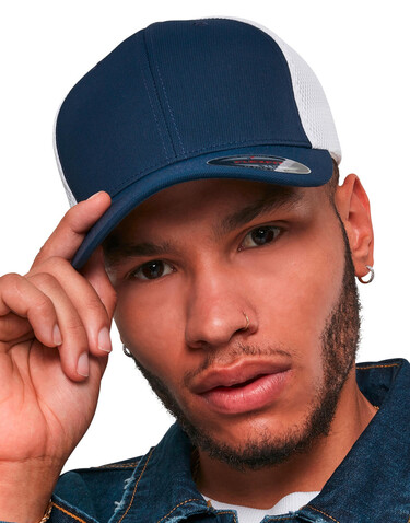 Flexfit Flexfit Ultrafibre/Airmesh 2-Tone, Navy/White, L/XL bedrucken, Art.-Nr. 368682542