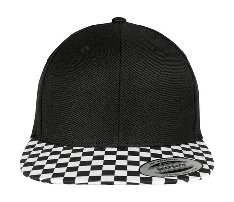 Flexfit Checkerboard Snapback, Black/White, One Size bedrucken, Art.-Nr. 369681500