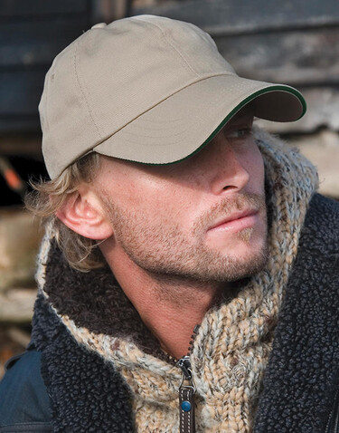 Result Caps Heavy Cotton Drill Cap, Navy/Putty, One Size bedrucken, Art.-Nr. 370342630