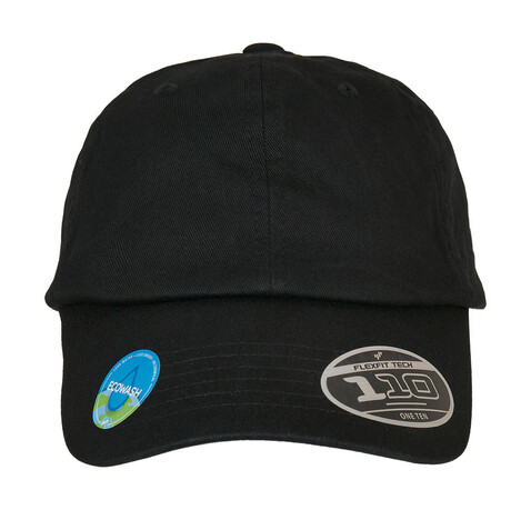 Flexfit Eco Washing 110 Unstructered Alpha Cap, Black, One Size bedrucken, Art.-Nr. 378681010