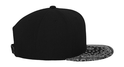 Flexfit Bandana Snapback, Black/Paisley, One Size bedrucken, Art.-Nr. 383681770