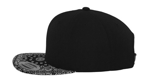 Flexfit Bandana Snapback, Black/Paisley, One Size bedrucken, Art.-Nr. 383681770