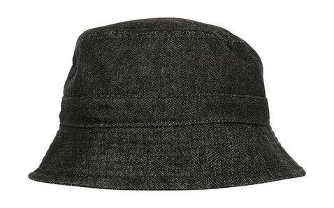 Flexfit Denim Bucket Hat, Black/Grey, One Size bedrucken, Art.-Nr. 386681600