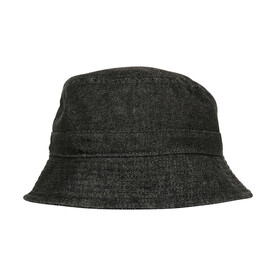Flexfit Denim Bucket Hat, Black/Grey, One Size bedrucken, Art.-Nr. 386681600
