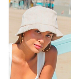 Flexfit Big Corduroy Bucket Hat, Offwhite, One Size bedrucken, Art.-Nr. 390680030