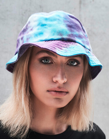 Flexfit Festival Print Bucket Hat, Purple Turquoise, One Size bedrucken, Art.-Nr. 396683480