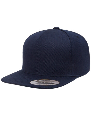 Flexfit Premium 5 Panel Snapback, Navy, One Size bedrucken, Art.-Nr. 399682000