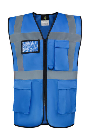 Korntex Executive Safety Vest Hamburg, Blue, 2XL bedrucken, Art.-Nr. 403133016