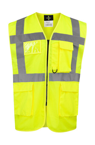 Korntex Executive Safety Vest Hamburg, Yellow, 4XL bedrucken, Art.-Nr. 403136008