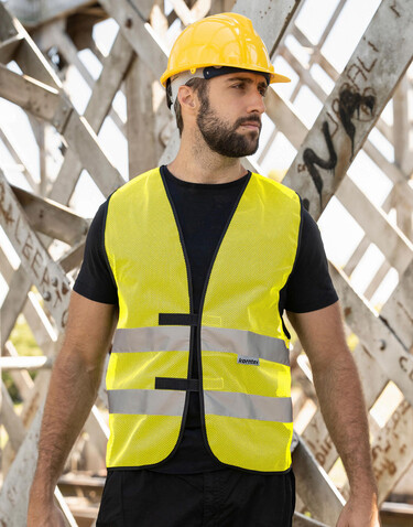 Korntex Mesh-Vest Thessaloniki, Orange, XL bedrucken, Art.-Nr. 404134103