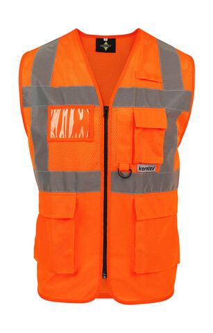 Korntex Mesh Multifunctional Vest Athens, Orange, M bedrucken, Art.-Nr. 405134103