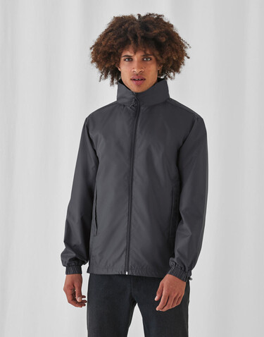 B &amp; C ID.601 Midseason Windbreaker, Black, M bedrucken, Art.-Nr. 405421014