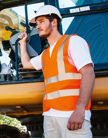 Korntex Safety Vest Hannover, Orange, XL bedrucken, Art.-Nr. 407134103