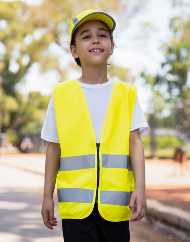 Korntex Safety Zipper Vest for Kids Aalborg, Orange, 2XS bedrucken, Art.-Nr. 411134101