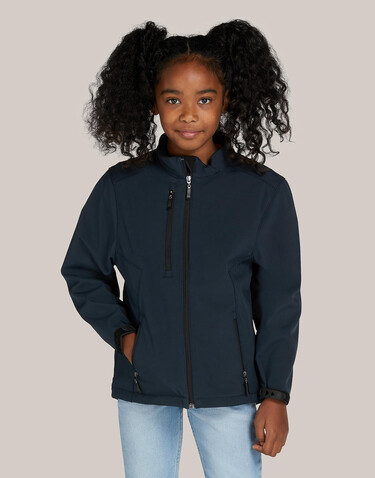 SG Signature Tagless Softshell Jacket Kids, Black, 116 (5-6/M) bedrucken, Art.-Nr. 412521014