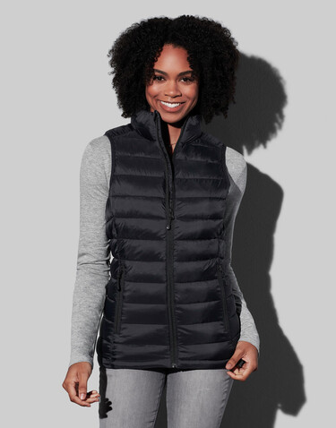 Stedman Lux Padded Vest Women, Black Opal, XS bedrucken, Art.-Nr. 413051022