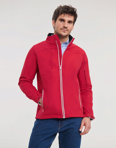 Russell Europe Men`s Bionic Softshell Jacket, Iron Grey, S bedrucken, Art.-Nr. 417001193