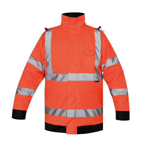 Korntex Hi-Vis Rain Jacket Lite Kaunas, Orange, S bedrucken, Art.-Nr. 422134102