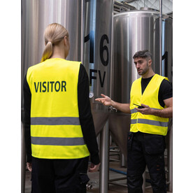 Korntex Safety Vest Passau VISITOR/SECURITY, Visitor Yellow, M/L bedrucken, Art.-Nr. 424136014