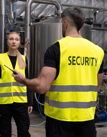 Korntex Safety Vest Passau VISITOR/SECURITY, Visitor Yellow, M/L bedrucken, Art.-Nr. 424136014