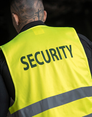 Korntex Safety Vest Passau VISITOR/SECURITY, Visitor Yellow, M/L bedrucken, Art.-Nr. 424136014