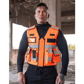 Korntex Tactical Safety Vest Bonn, Black, M/XL bedrucken, Art.-Nr. 427131014