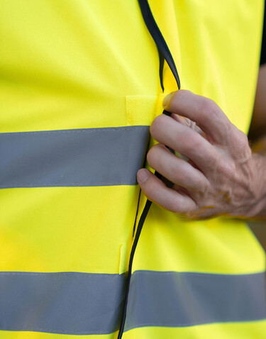 Korntex 2-Band Safety Vest Soltau, Orange, S/M bedrucken, Art.-Nr. 429134103