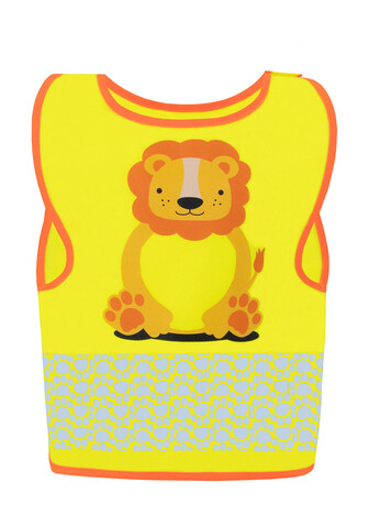 Korntex Children`s Safety Vest Funtastic Wildlife, Lion Yellow, 2XS bedrucken, Art.-Nr. 431138001