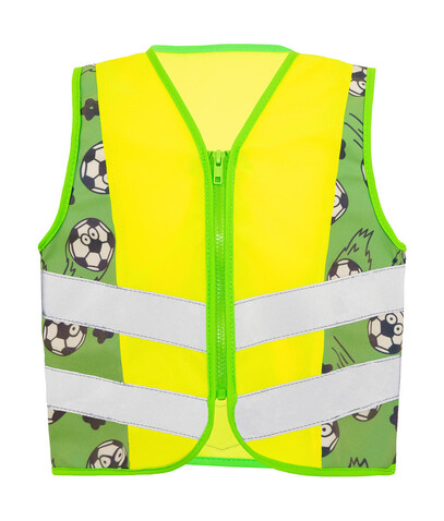 Korntex Children`s Safety Vest Action, Soccer Yellow, 2XS bedrucken, Art.-Nr. 432138091