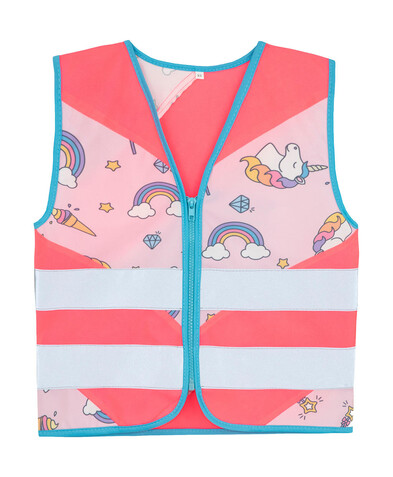 Korntex Children`s Safety Vest Action, Unicorn Pink, XS bedrucken, Art.-Nr. 432138132 Korntex Children`s Safety Vest Action, Unicorn Pink, XS bedrucken, Art.-Nr. 432138132