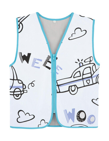 Korntex Children`s Safety Vest Action, Police Silver, XS bedrucken, Art.-Nr. 432138162