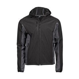 Tee Jays Hooded Lightweight Performance Softshell, Black/Dark Grey, S bedrucken, Art.-Nr. 435541532 Tee Jays Hooded Lightweight Performance Softshell, Black/Dark Grey, S bedrucken, Art.-Nr. 435541532