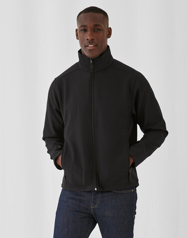 B &amp; C ID.701 Softshell Jacket, Dark Grey/Neon Orange, L bedrucken, Art.-Nr. 445421705