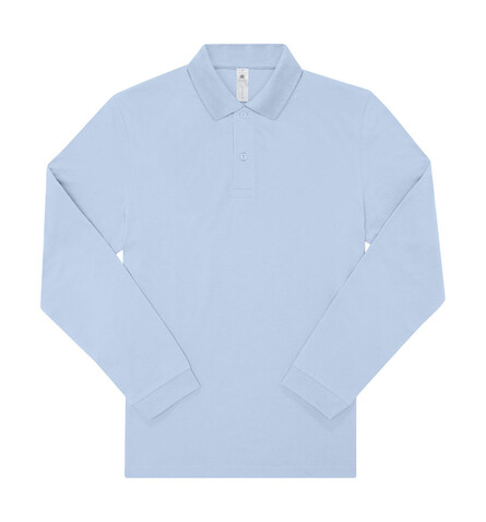 B &amp; C My Polo 180 LSL, Blush Blue, 2XL bedrucken, Art.-Nr. 528423036