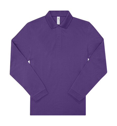 B &amp; C My Polo 180 LSL, Meta Lilac, L bedrucken, Art.-Nr. 528423154