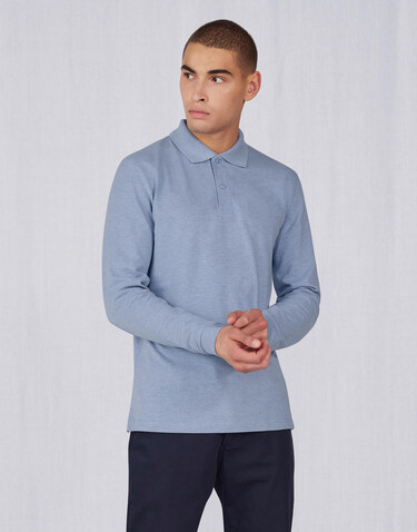 B &amp; C My Polo 210 LSL, Sport Grey, 4XL bedrucken, Art.-Nr. 530421258