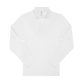 B &amp;amp; C My Polo 210 LSL, White, S bedrucken, Art.-Nr. 530420002