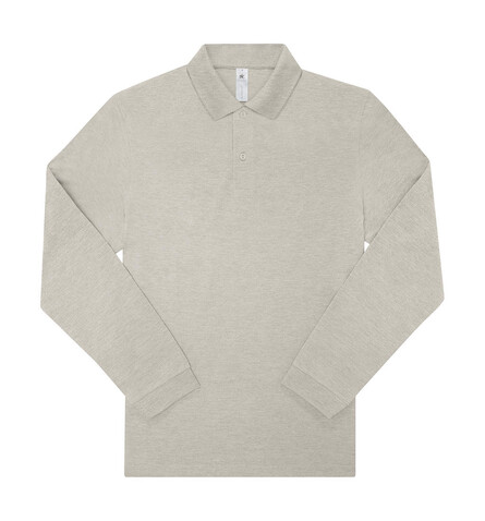 B &amp; C My Polo 210 LSL, Heather Grey Fog, 3XL bedrucken, Art.-Nr. 530421097
