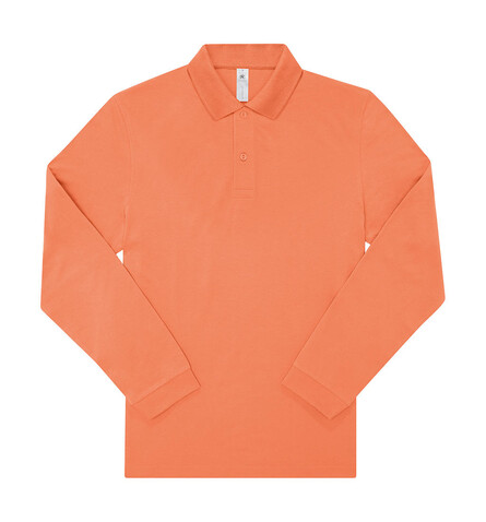 B &amp; C My Polo 210 LSL, Amalfi Coral, L bedrucken, Art.-Nr. 530424534