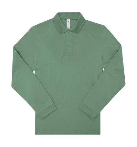 B &amp; C My Polo 210 LSL, Amalfi Green, S bedrucken, Art.-Nr. 530425152