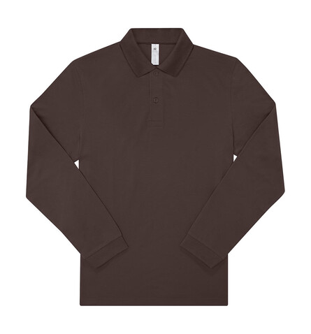 B &amp; C My Polo 210 LSL, Roasted Coffee, 3XL bedrucken, Art.-Nr. 530427067