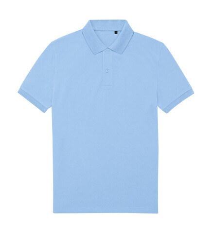 B &amp; C My Eco Polo 65/35, Lotus Blue, M bedrucken, Art.-Nr. 531423043